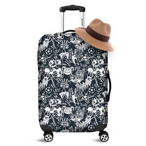 Graffiti Monster Characters Print Luggage Cover