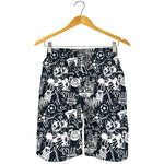 Graffiti Monster Characters Print Men's Shorts