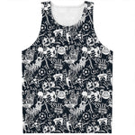 Graffiti Monster Characters Print Men's Tank Top