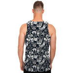 Graffiti Monster Characters Print Men's Tank Top