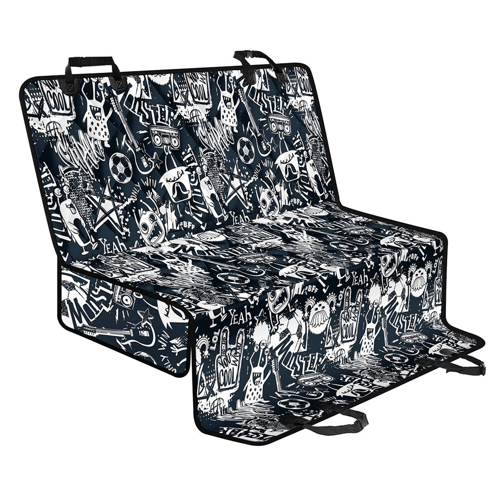 Graffiti Monster Characters Print Pet Car Back Seat Cover