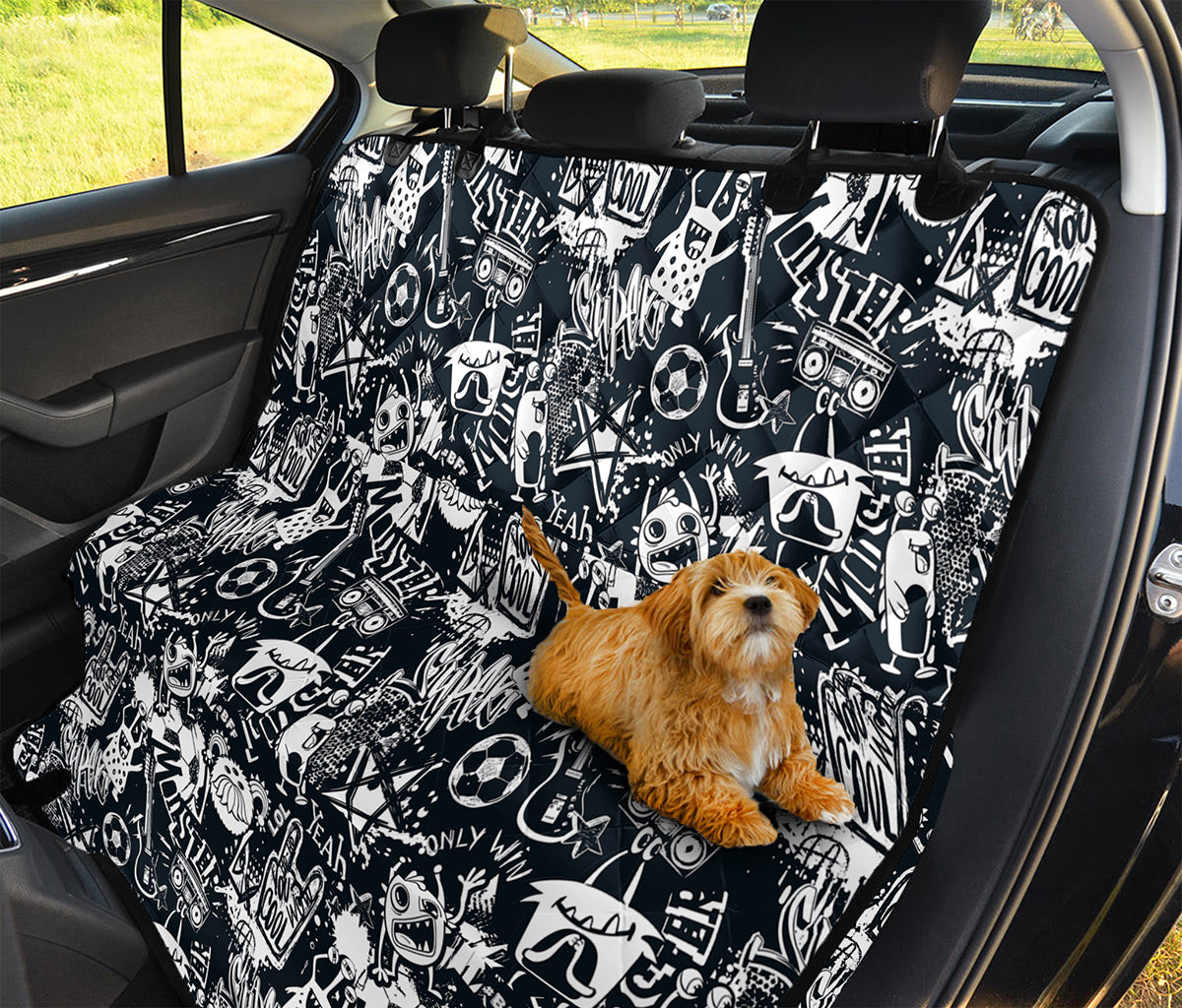 Graffiti Monster Characters Print Pet Car Back Seat Cover