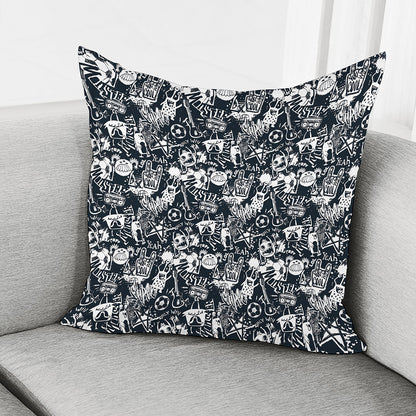 Graffiti Monster Characters Print Pillow Cover