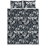 Graffiti Monster Characters Print Quilt Bed Set