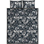 Graffiti Monster Characters Print Quilt Bed Set