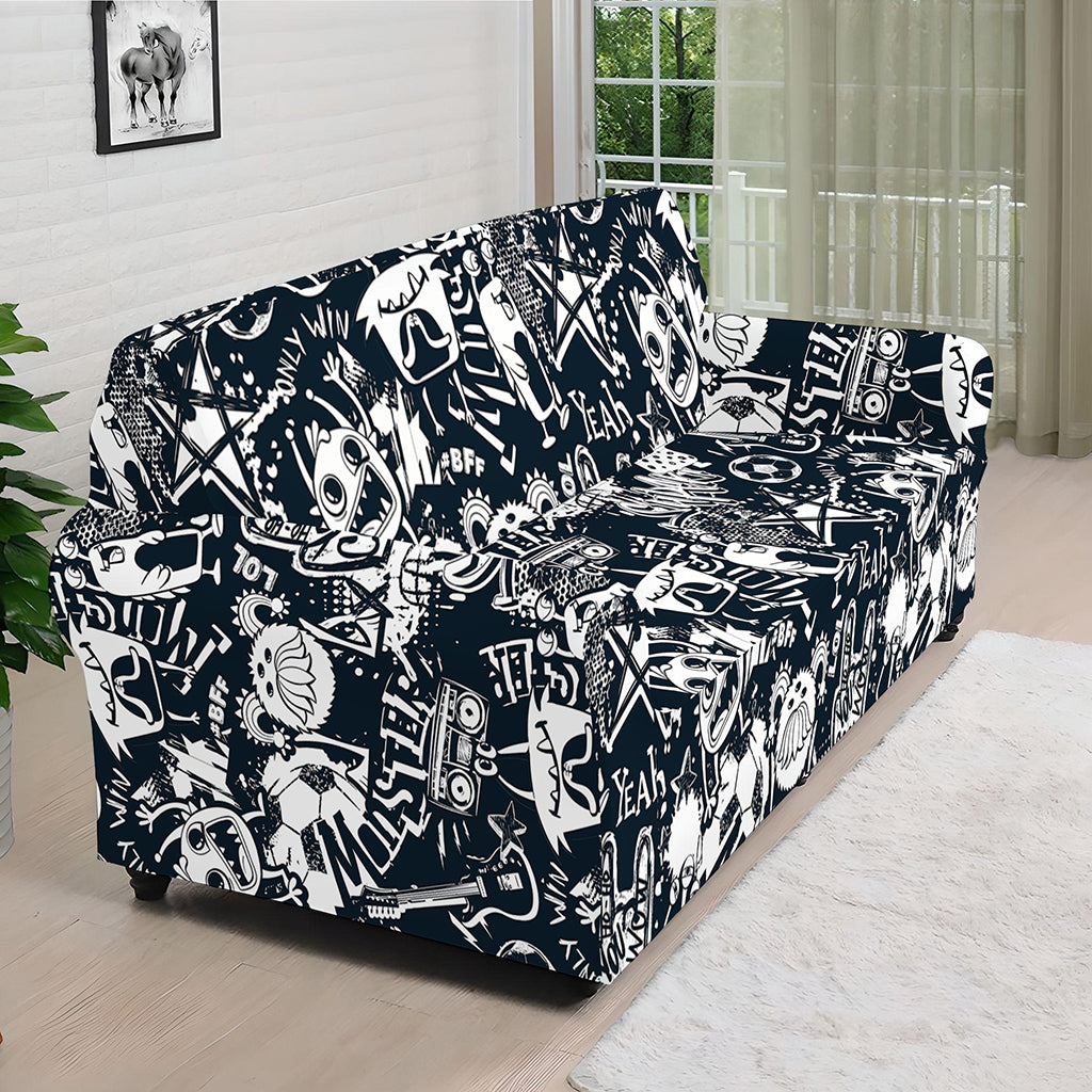 Graffiti Monster Characters Print Sofa Cover