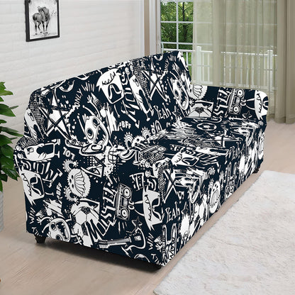 Graffiti Monster Characters Print Sofa Cover