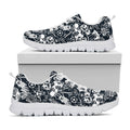 Graffiti Monster Characters Print White Running Shoes
