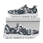 Graffiti Monster Characters Print White Sneakers