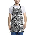 Graffiti Surfing Pattern Print Apron