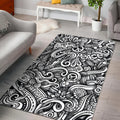 Graffiti Surfing Pattern Print Floor Mat