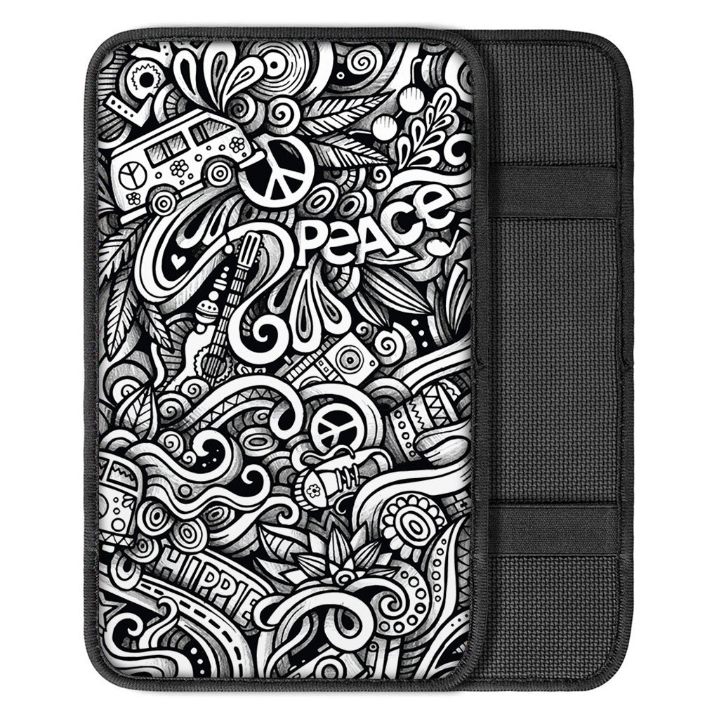 Graffiti Surfing Pattern Print Car Center Console Cover