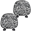 Graffiti Surfing Pattern Print Car Headrest Covers