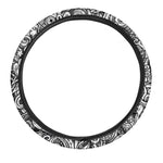 Graffiti Surfing Pattern Print Car Steering Wheel Cover