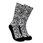 Graffiti Surfing Pattern Print Crew Socks