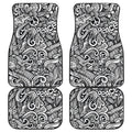 Graffiti Surfing Pattern Print Front and Back Car Floor Mats
