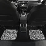 Graffiti Surfing Pattern Print Front and Back Car Floor Mats