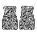 Graffiti Surfing Pattern Print Front Car Floor Mats