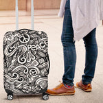 Graffiti Surfing Pattern Print Luggage Cover GearFrost