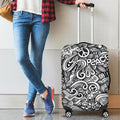 Graffiti Surfing Pattern Print Luggage Cover