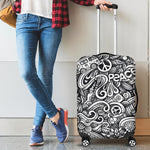 Graffiti Surfing Pattern Print Luggage Cover GearFrost