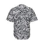 Graffiti Surfing Pattern Print Men's Baseball Jersey