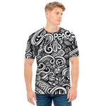 Graffiti Surfing Pattern Print Men's T-Shirt