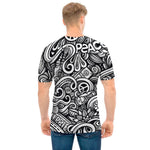 Graffiti Surfing Pattern Print Men's T-Shirt