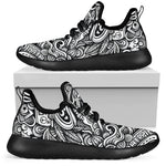 Graffiti Surfing Pattern Print Mesh Knit Shoes GearFrost