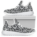 Graffiti Surfing Pattern Print Mesh Knit Shoes GearFrost