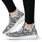 Graffiti Surfing Pattern Print Mesh Knit Shoes GearFrost