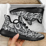 Graffiti Surfing Pattern Print Mesh Knit Shoes GearFrost