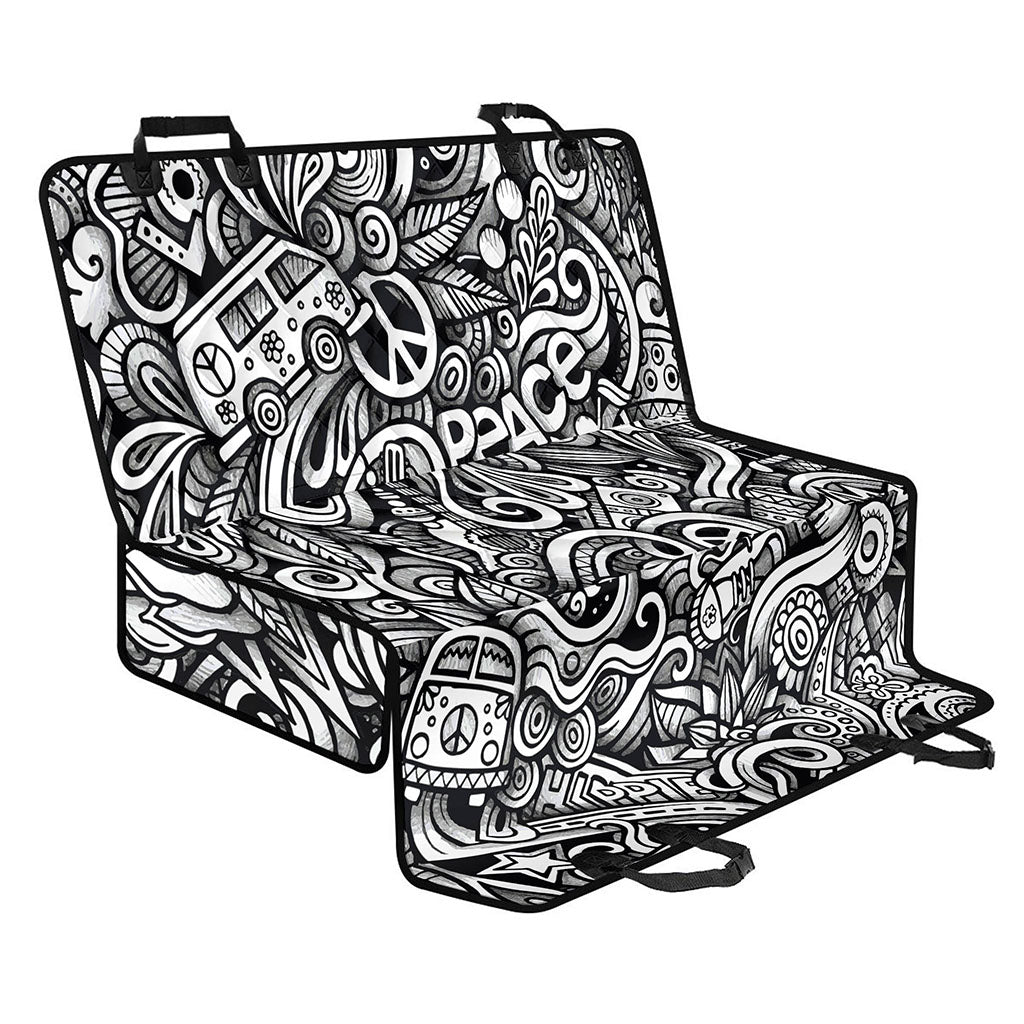 Graffiti Surfing Pattern Print Pet Car Back Seat Cover