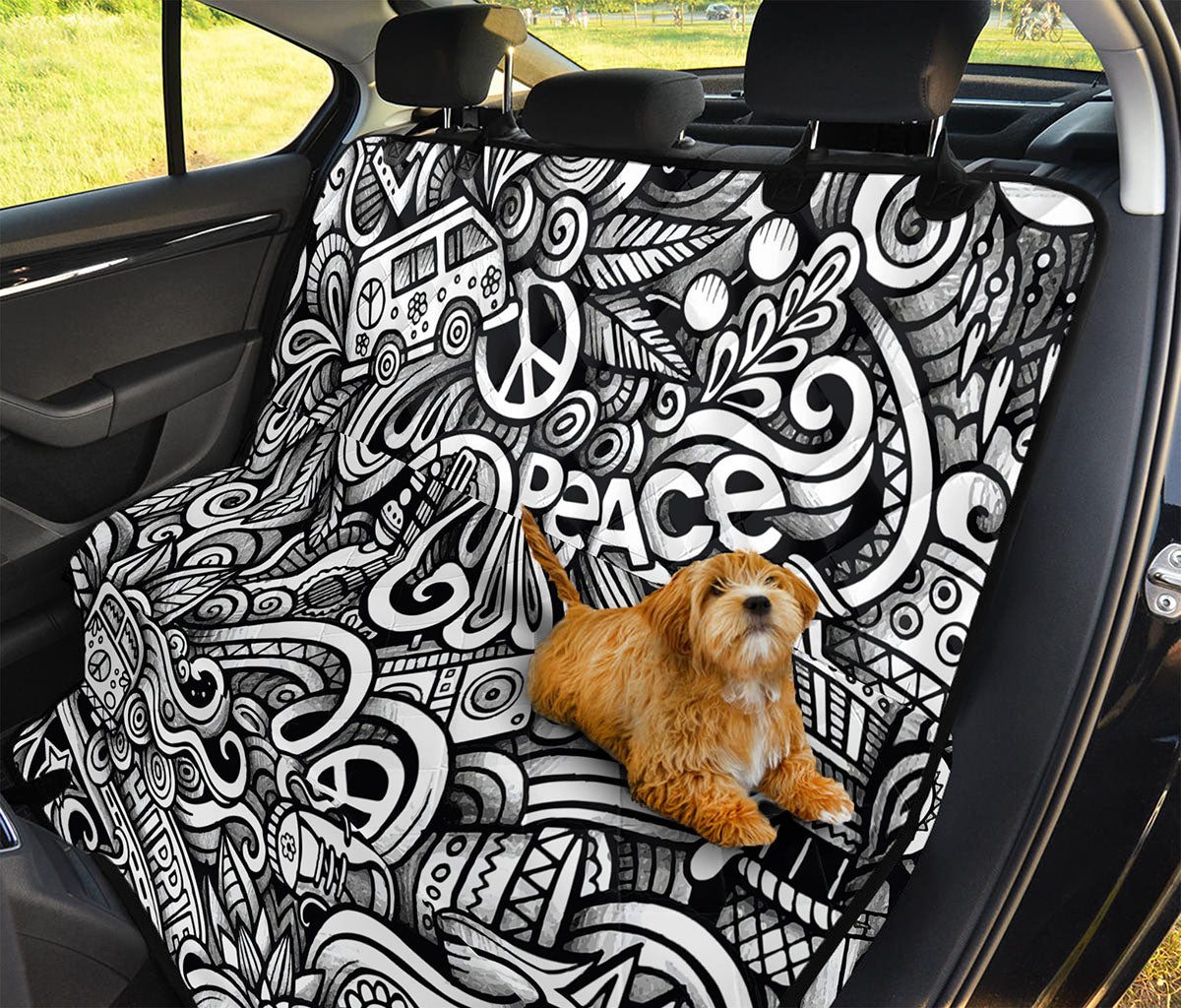 Graffiti Surfing Pattern Print Pet Car Back Seat Cover