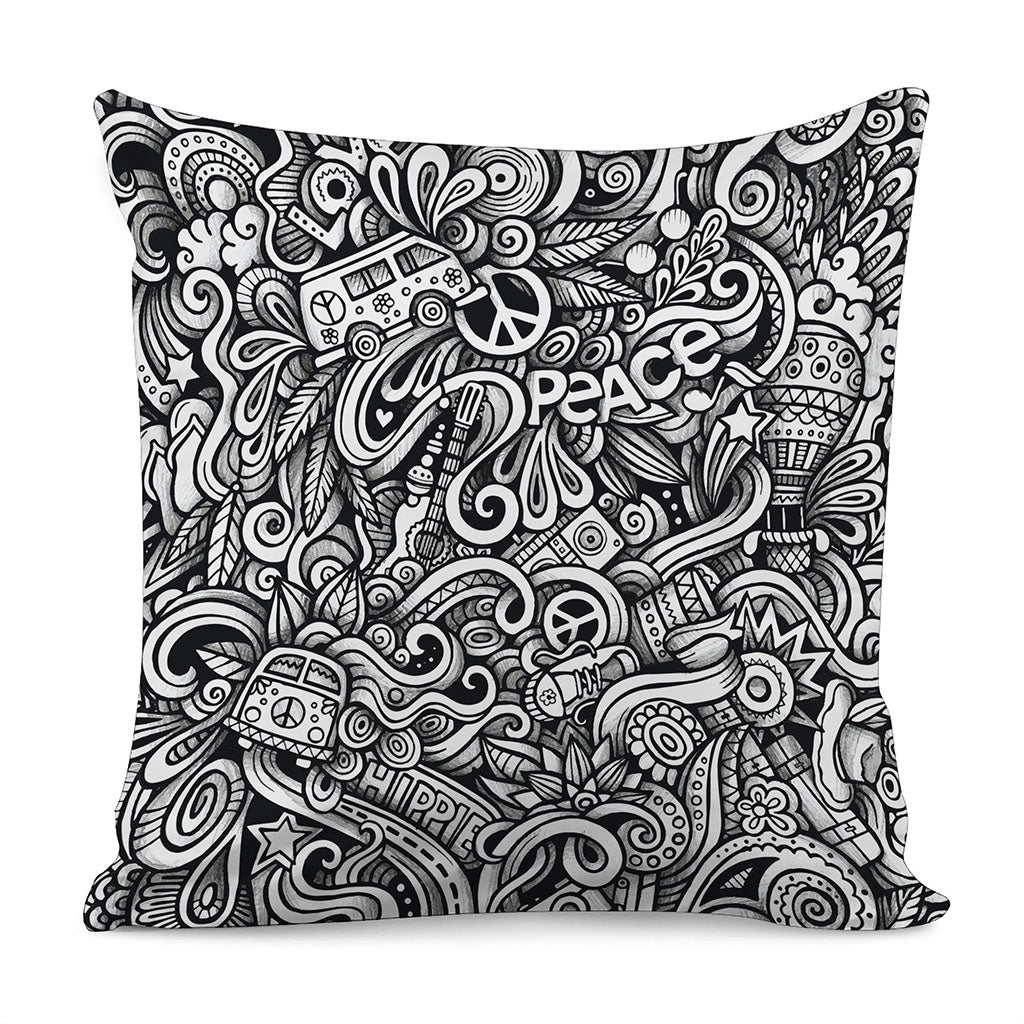 Graffiti Surfing Pattern Print Pillow Cover