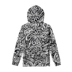 Graffiti Surfing Pattern Print Pullover Hoodie