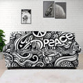 Graffiti Surfing Pattern Print Sofa Cover