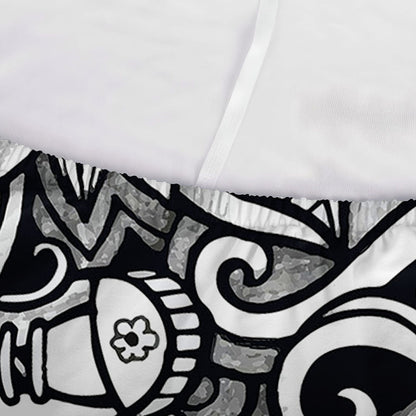 Graffiti Surfing Pattern Print Sofa Cover