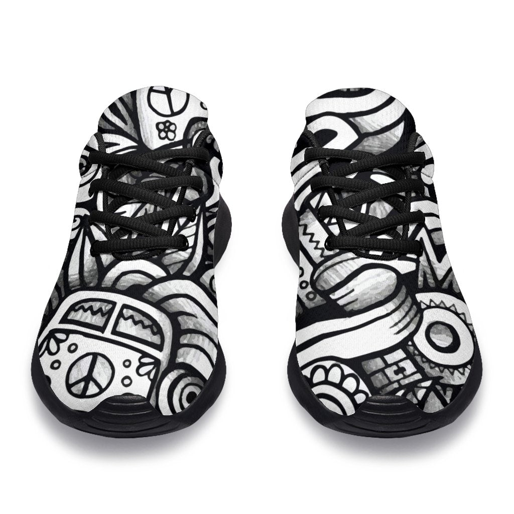 Graffiti Surfing Pattern Print Sport Shoes GearFrost