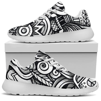 Graffiti Surfing Pattern Print Sport Shoes GearFrost
