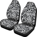 Graffiti Surfing Pattern Print Universal Fit Car Seat Covers