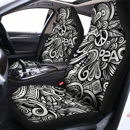 Graffiti Surfing Pattern Print Universal Fit Car Seat Covers