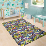 Graffiti Text Pattern Print Area Rug