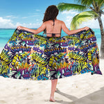 Graffiti Text Pattern Print Beach Sarong Wrap
