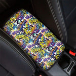 Graffiti Text Pattern Print Car Center Console Cover