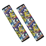 Graffiti Text Pattern Print Car Seat Belt Covers