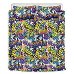 Graffiti Text Pattern Print Duvet Cover Bedding Set