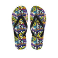Graffiti Text Pattern Print Flip Flops