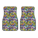 Graffiti Text Pattern Print Front Car Floor Mats
