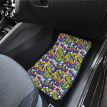 Graffiti Text Pattern Print Front Car Floor Mats